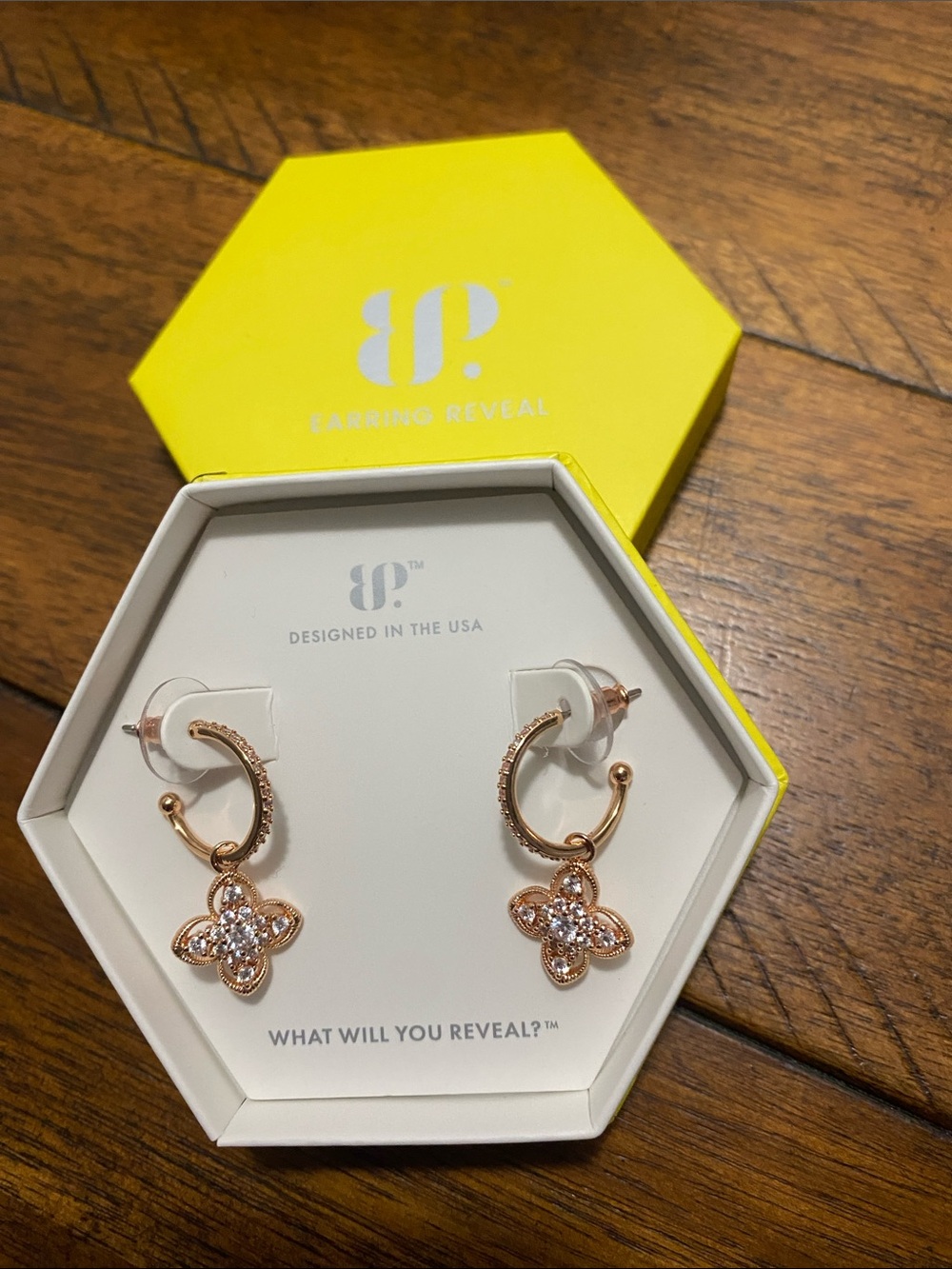 Bomb Party OG Originals Earrings - Diamond Cubic Zirconia - Rose Gold Plating